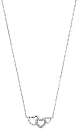 Auchan Parure Collier + Boucles D'oreilles Argent Et Oxydes De Zirconium offre