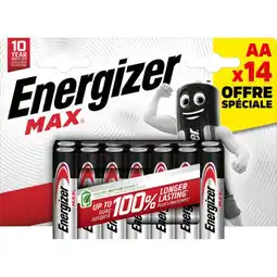 Carrefour Market Lot de 14 piles Energizer Max AA/LR6 offre