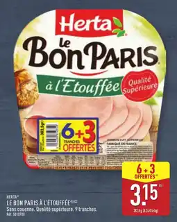 ALDI HERTA Le bon paris à l'étouffée offre