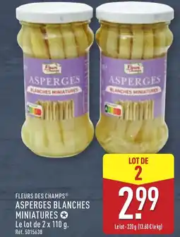 ALDI FLEURS DES CHAMPS Asperges blanches miniatures offre