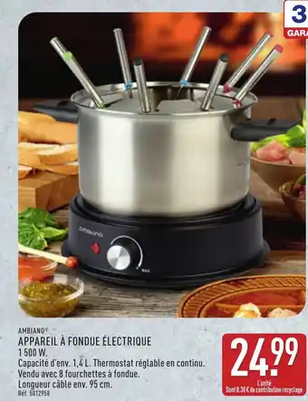 ALDI AMBIANO Appareil à fondue électrique offre