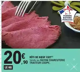 E.Leclerc Rôti de bœuf cuit offre