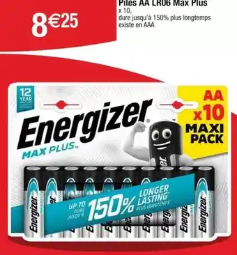 Cora Energizer - piles aa lr06 max plus offre