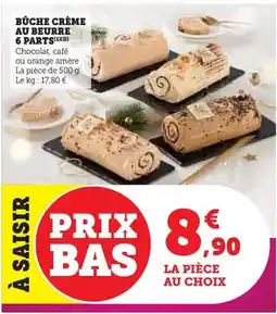 Super U Bûche crème au beurre 6 parts offre