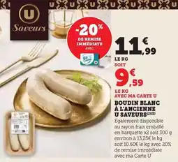 U Express U - boudin blanc à l'ancienne saveurs offre