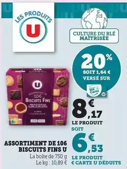 U Express U Assortiment de 106 biscuits fins offre