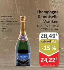 Colruyt Vranken - champagne demoiselle offre