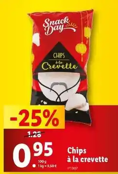 Lidl Snack day - chips à la crevette offre