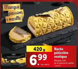 Lidl Bûche pâtissière exotique offre