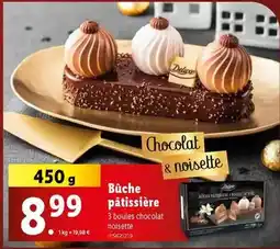 Lidl Bûche pâtissière offre