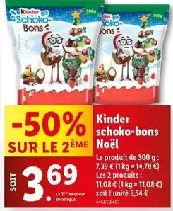 Lidl Kinder schoko-bons noël offre