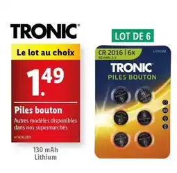 Lidl Tronic - piles bouton offre