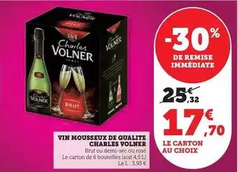 Hyper U Charles volner - vin mousseux de qualite offre