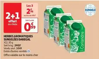 Auchan Daregal - herbes aromatiques surgelées offre