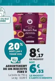 Hyper U U - assortiment de 106 biscuits fins offre