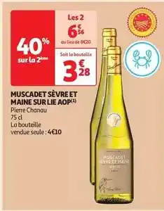 Auchan Pierre chanau - muscadet sèvre et maine sur lie aop offre