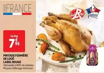 Auchan Supermarché Pintade fermière de loué label rouge offre