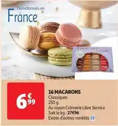 Auchan Supermarché 16 macarons offre