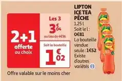 Auchan Supermarché Lipton - ice tea pêche offre