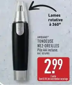 ALDI Tondeuse nez-oreilles offre