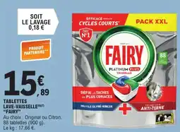 E.Leclerc Express "FAIRY" Tablettes lave-vaisselle offre