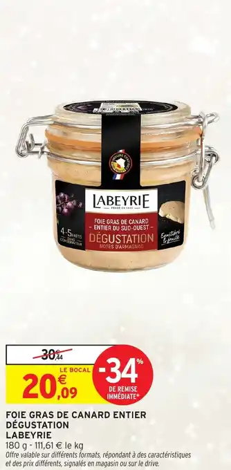 Intermarché Hyper LABEYRIE Foie gras de canard entier dégustation offre