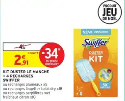 Intermarché Hyper SWIFFER Kit duster le manche + 4 recharges offre