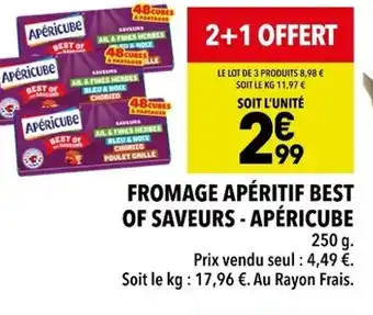 Supeco APÉRICUBE Fromage apéritif best of saveurs offre