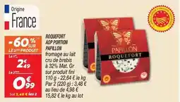 Netto Papillon - roquefort aop portion offre