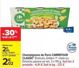 Thiriet Caille champignons de paris et raisins secs offre