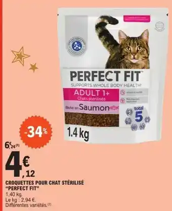 E.Leclerc Total - croquettes pour chat stérilisé perfect fit offre