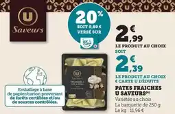 Hyper U U - pates fraiches saveurs offre