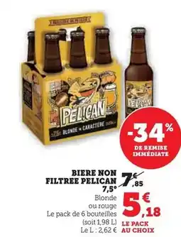 Hyper U Pelican - biere non filtree 7,5° offre