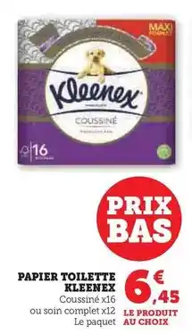 Hyper U Kleenex - papier toilette offre