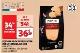 Auchan Labeyrie - foie gras de canard entier dégustation offre