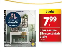 Lidl Livre couture Silvercrest Marie Claire offre