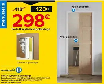 Castorama Porte + système à galandage offre