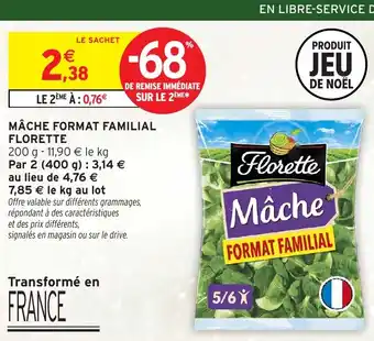 Intermarché FLORETTE Mâche format familial offre