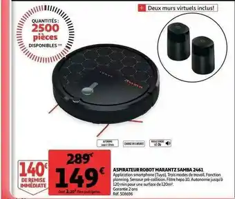 Auchan Aspirateur Robot Marantz Samba 2461 offre