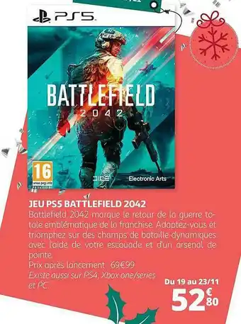 Auchan Jeu Ps5 Battlefield 2042 offre