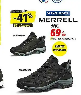 Intersport Merrell West Rim Sport Gtx Adulte offre