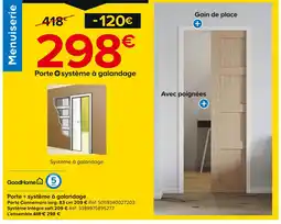 Castorama GoodHome Porte + système à galandage offre