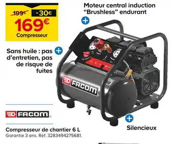 Castorama Facom Compresseur de chantier 6 L offre