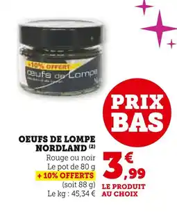 U Express NORDLAND Oeufs de Lompe offre