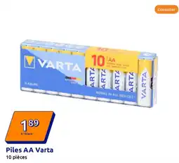 Action Piles AA Varta offre