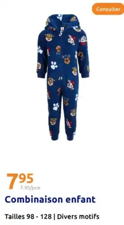 Action Combinaison enfant offre
