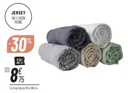 Migros Influx - linge de lit jersey : drap housse 90x190cm offre