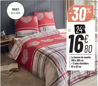 Migros Parure de lit maxy : la house de couette 200x200cm + 2 taies d'oreillers 63x63cm offre