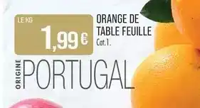 Match Orange de table feuille offre