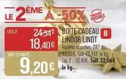 Match Lindt - boîte cadeau lindor offre